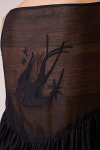 Vespera Black Handwoven Dress