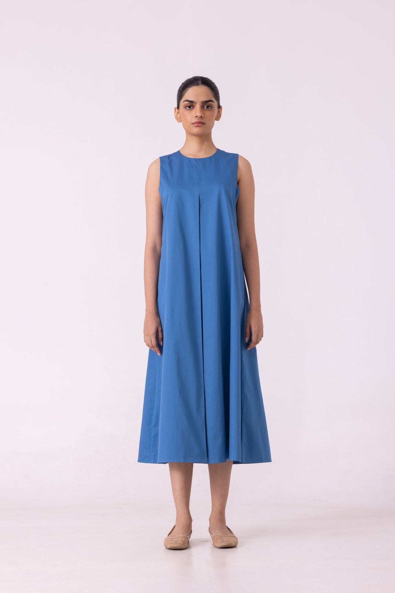 Brooke Blue A line Midi Dress