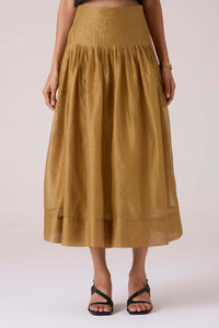 Tereza Yellow Handwoven Wrap Skirt