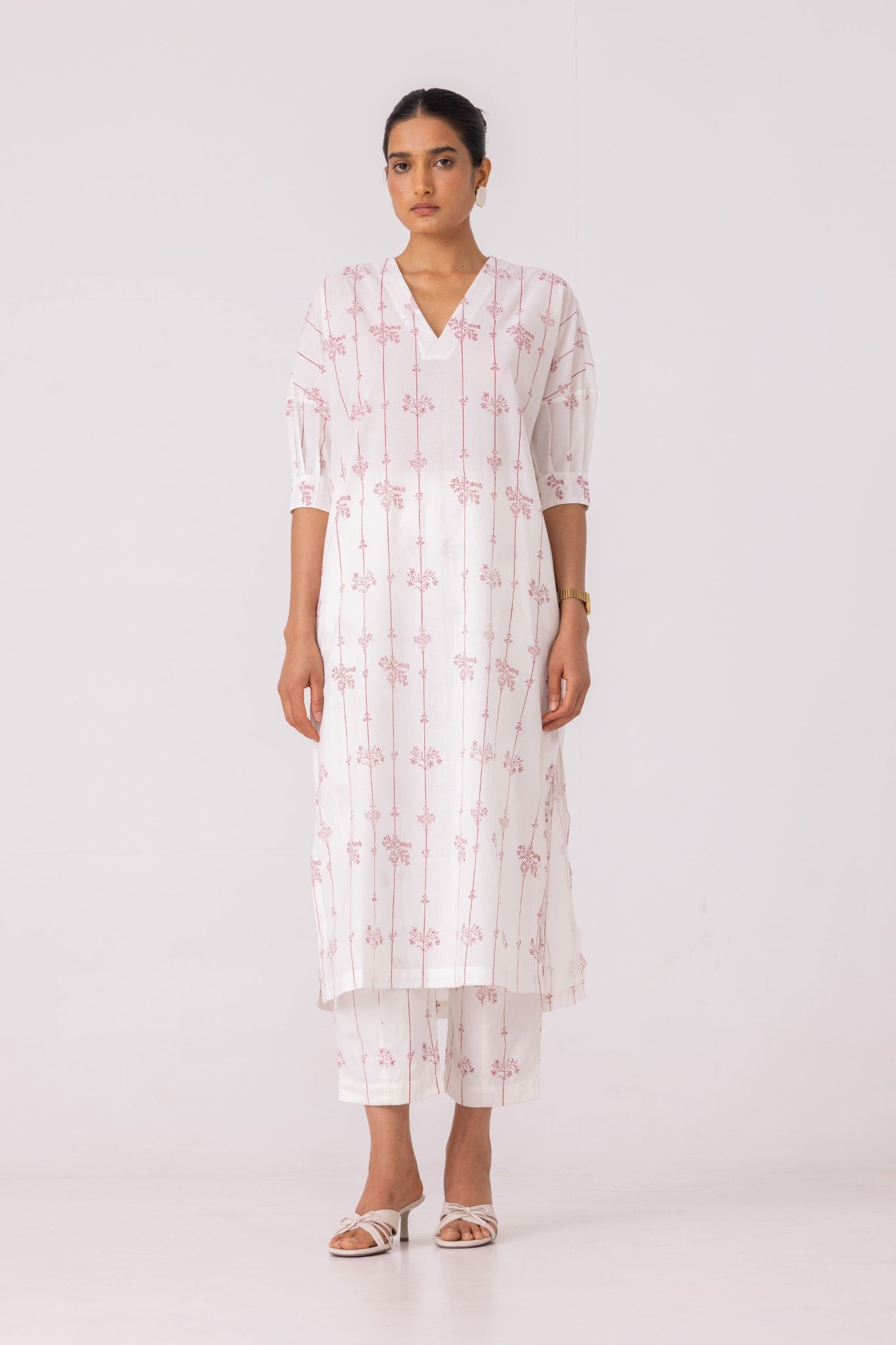 Ratan Red Hand Printed Tunic