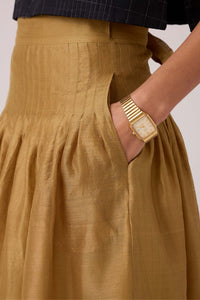 Tereza Yellow Handwoven Wrap Skirt