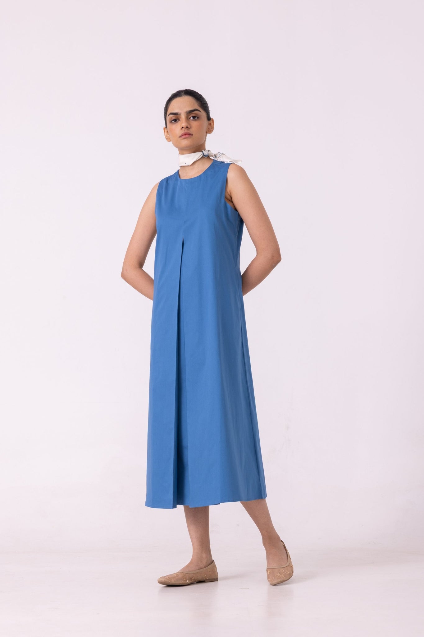 Brooke Blue A line Midi Dress
