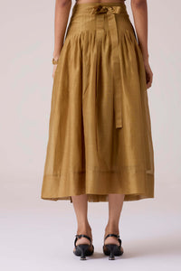 Tereza Yellow Handwoven Wrap Skirt