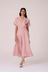 Miyake Rose Linen Dress