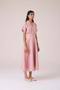 Miyake Rose Linen Dress
