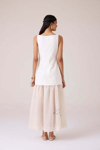 Astra White Embroidered Maxi Dress