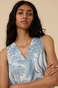 Riaz Blue Print Maxi Dress