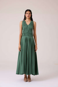 Rhea Green Halter Dress