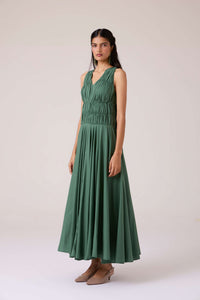 Rhea Green Halter Dress