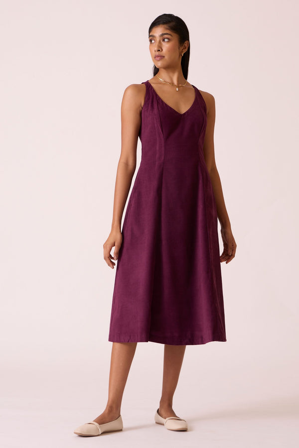 Viorica Jamun Corduroy Dress