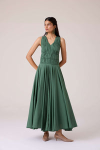 Rhea Green Halter Dress