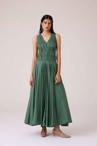 Rhea Green Halter Dress