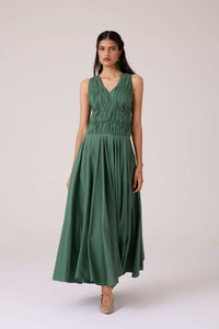 Rhea Green Halter Dress