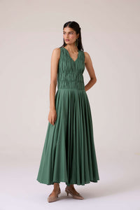 Rhea Green Halter Dress