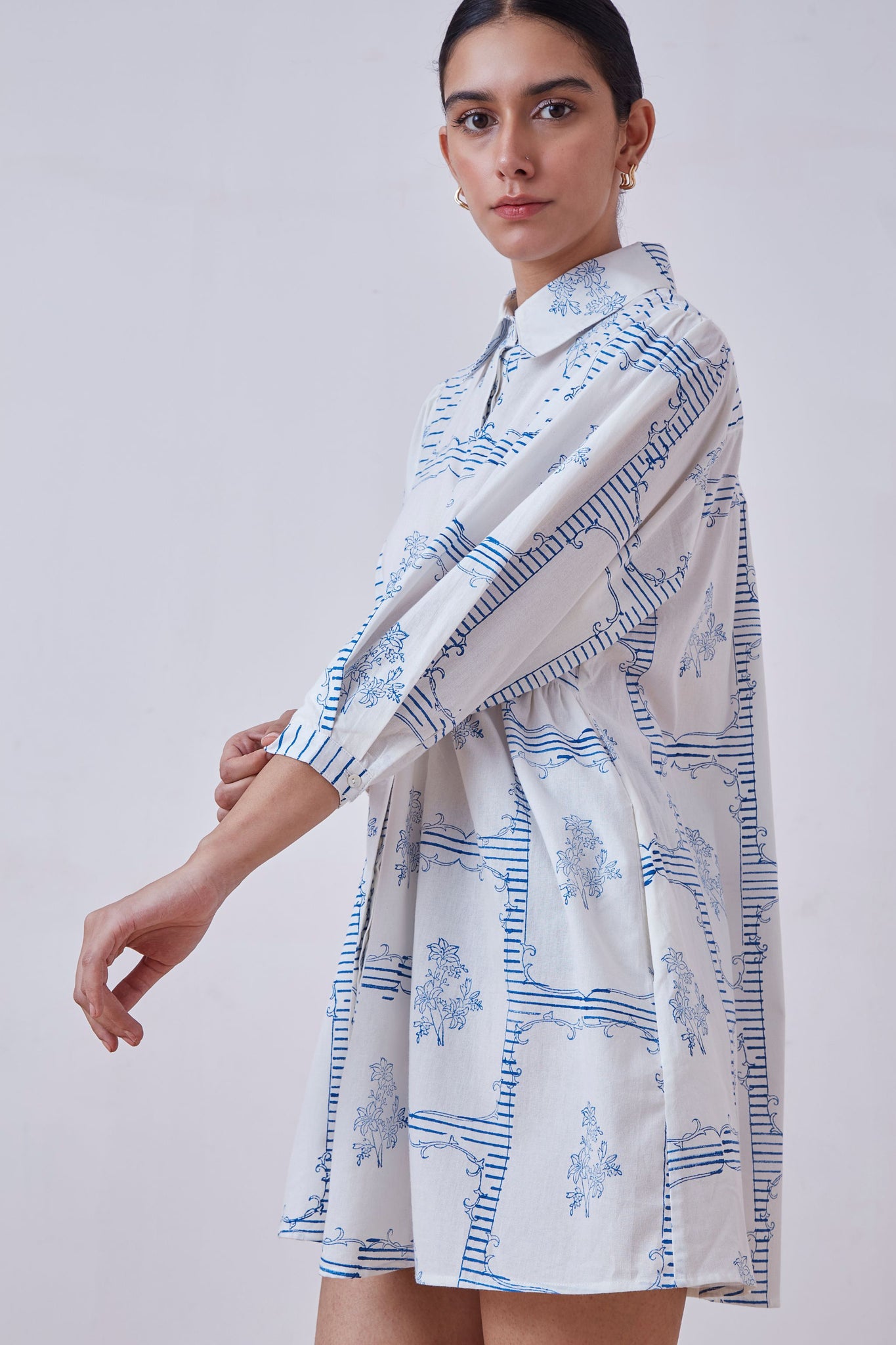 Puro Blue Hand Printed Dress