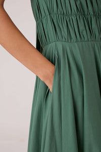 Rhea Green Halter Dress