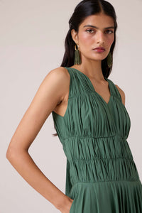 Rhea Green Halter Dress