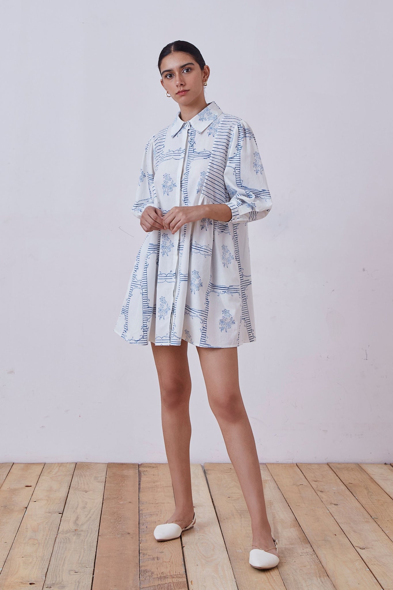 Puro Blue Hand Printed Dress