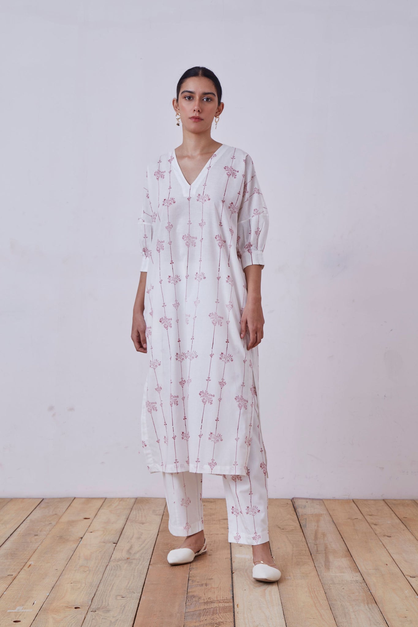 Ratan Red Hand Printed Tunic