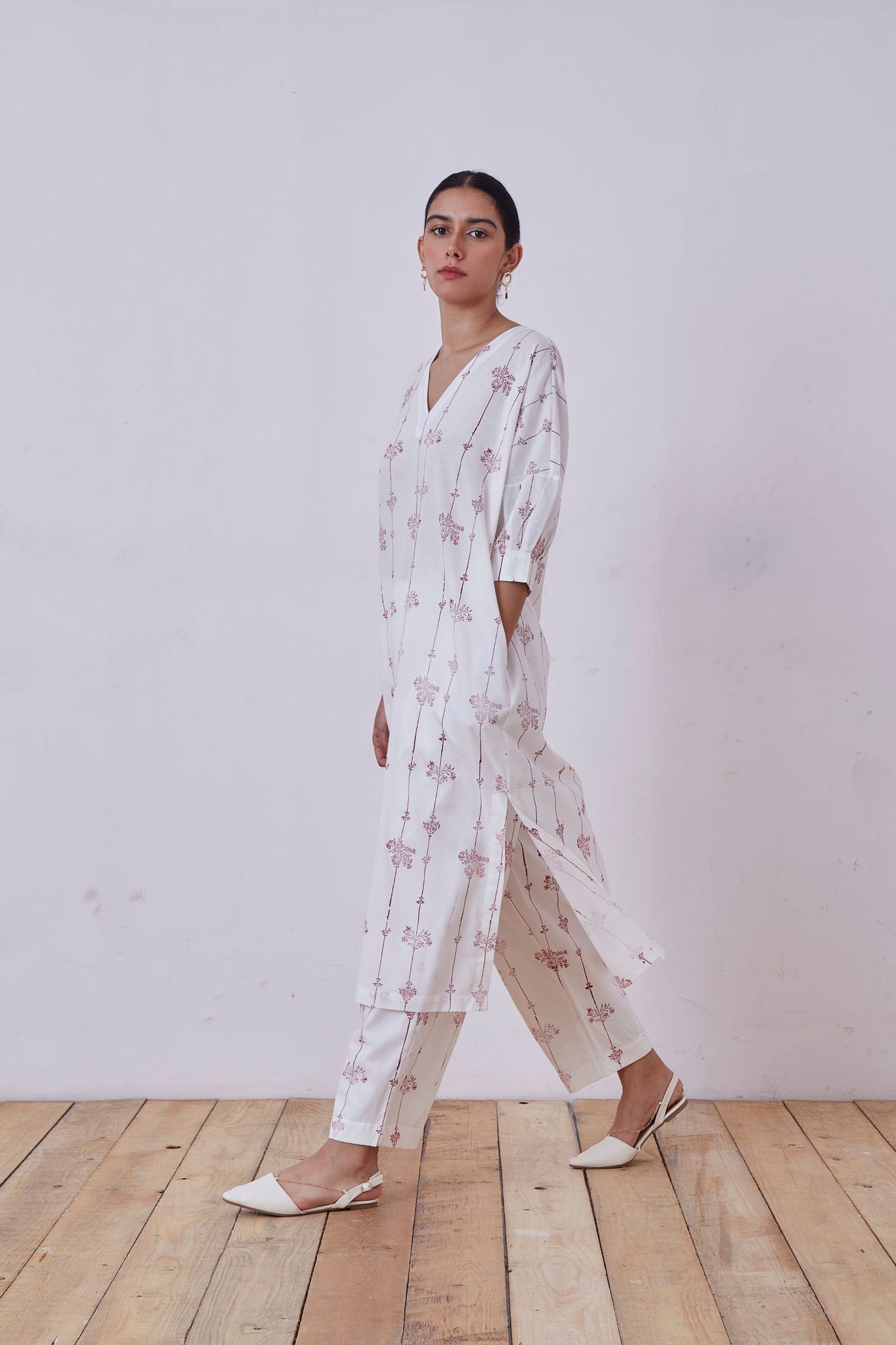 Ratan Red Hand Printed Set