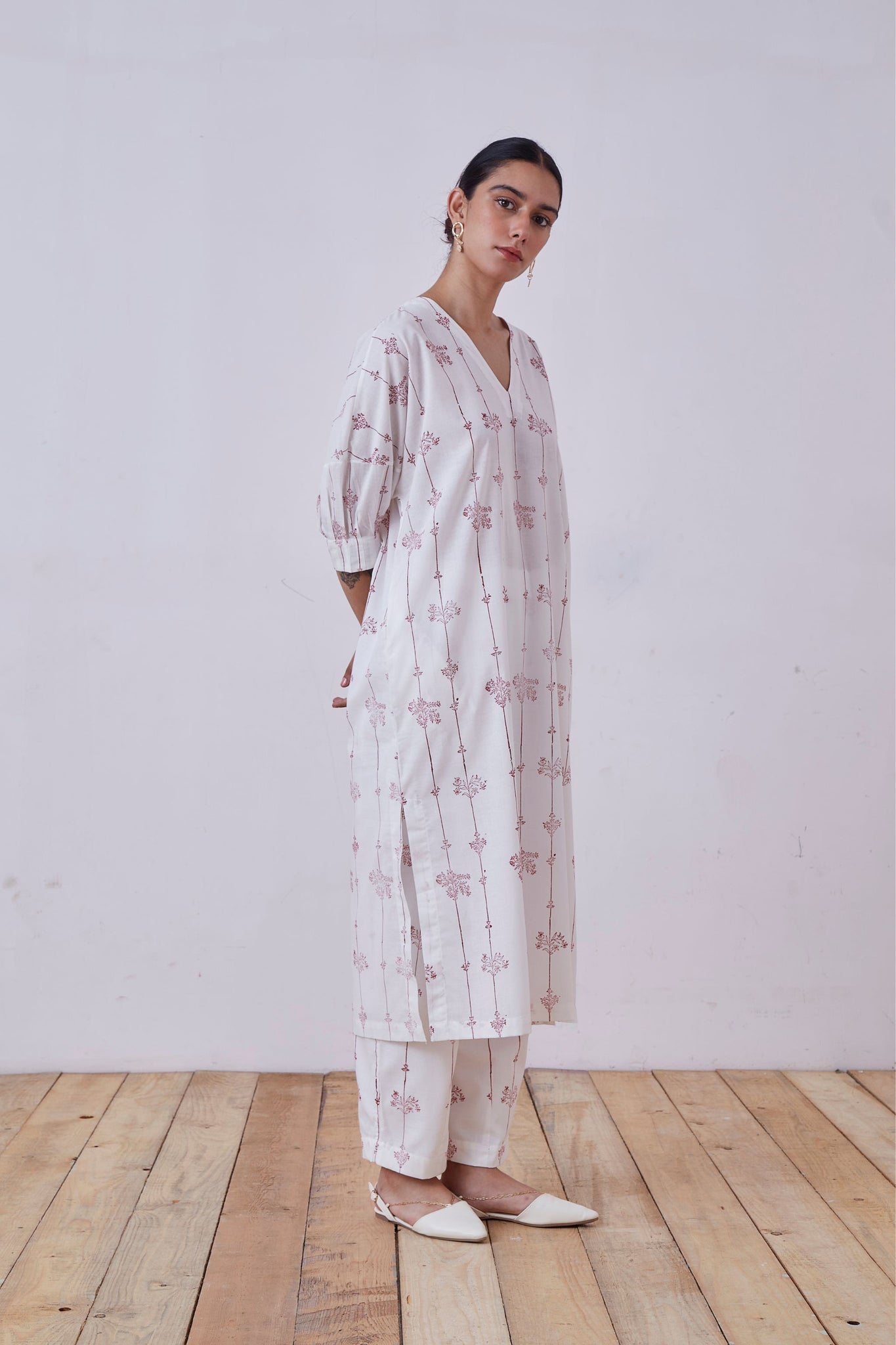 Ratan Red Hand Printed Tunic