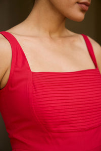 Manoor Red Organic Cotton Dress