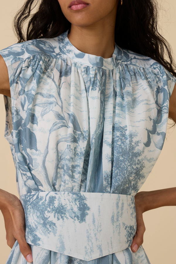 Barika Blue Print Dress