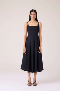 Eos Black Midi Dress