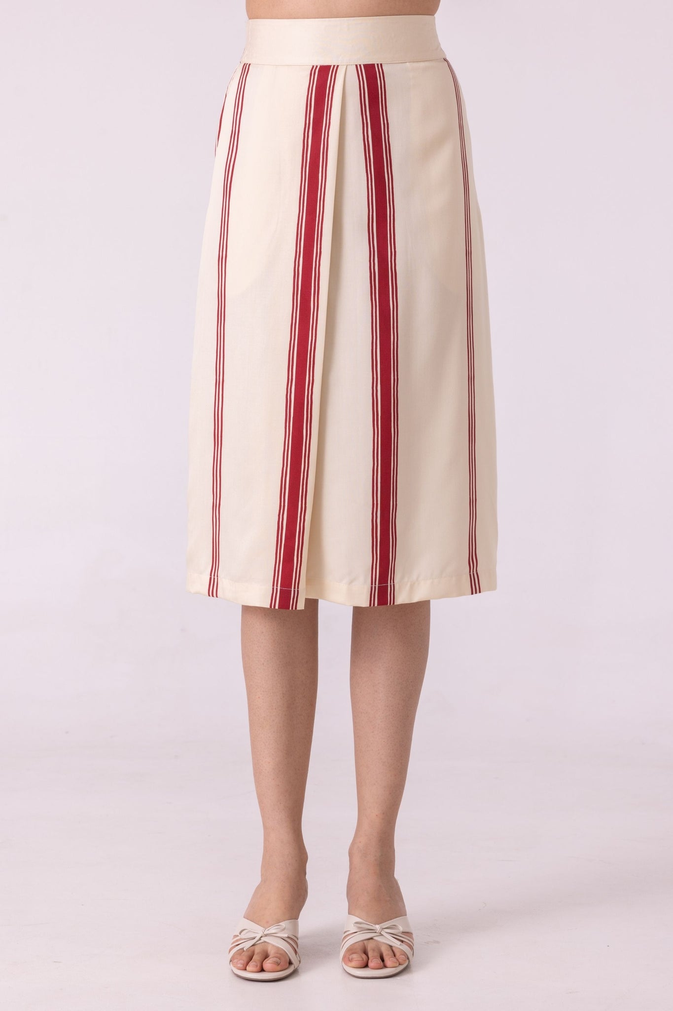 Prynne Red Striped Skirt