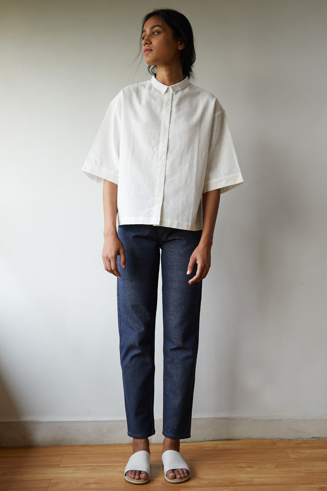 Javier Classic Button Down Boxy Shirt In Handwoven Khadi Cotton – The ...