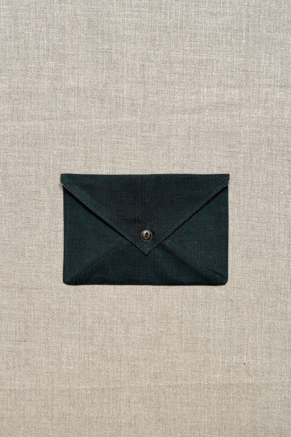 Green Corduroy Envelope Clutch