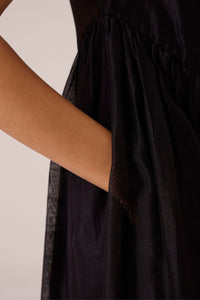 Vespera Black Handwoven Dress