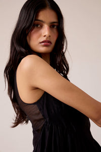 Vespera Black Handwoven Dress