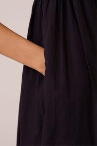 Themis Black Embroidered Dress