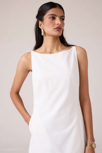 Astra White Embroidered Maxi Dress