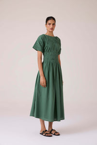 Selara Green Midi Dress
