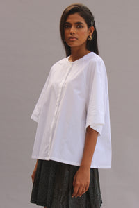 Marie Sustainable White Top With Sleeve For Women Online