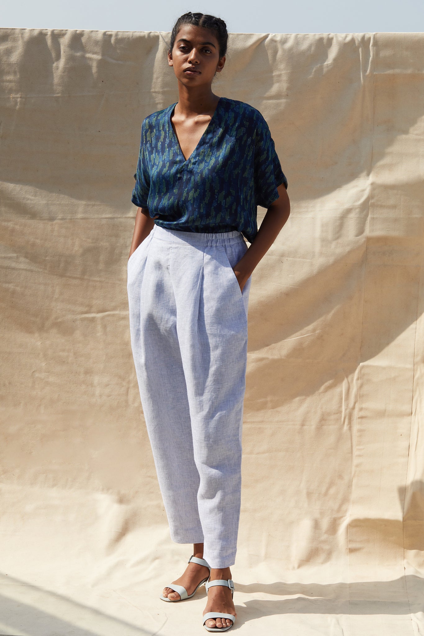 William Sustainable Relaxed Linen Pant For Women Online 