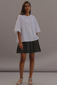 Marie Sustainable White Top With Sleeve For Women Online